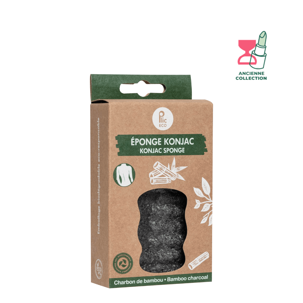 Eponge Konjac Charbon de bambou - Corps - Purifiante Accessoire Horizane Santé